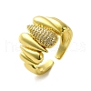 Brass with Cubic Zirconia Rings RJEW-B057-01G-02-1