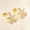 Brass Stud Earrings EJEW-B118-03G-2