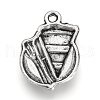Tibetan Style Alloy Pendants TIBEP-Q064-51AS-RS-2