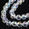 Transparent Glass Beads Strands EGLA-T008-14B-02-3