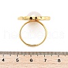 Oval Brass Finger Rings for Women RJEW-S622-03G-4
