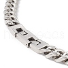 Non-Tarnish 304 Stainless Steel Curb Chains Necklace for Women NJEW-E155-02P-01-3