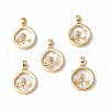 Shell Pendants KK-P223-02G-1