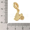 Rack Plating Brass Red Enamel European Dangle Charms KK-P279-40G-3