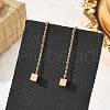 Brass Tassel Stud Earrings EJEW-D321-01G-1