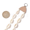 Natural Cowrie Shell Pendant Decorations HJEW-JM03040-3