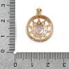 Brass Micro Pave Cubic Zirconia Pendants KK-W795-14KCG-3