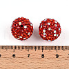 Polymer Clay Pave Rhinestone Beads RB-T018-01D-3