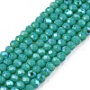Electroplate Opaque Solid Color Glass Beads Strands EGLA-A044-P1mm-L31-1