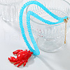 Summer Beach Red Crab Resin Pendant Rondelle Beaded Necklaces for Women FS-WG3A1F2-01-3