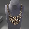Bohemian Octopus Alloy Crystal Rhinestone Pendant Necklaces FS-WG0239D-01-3