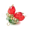 7Pcs 7 Colors Transparent Glass Pendants PALLOY-MZ00719-5