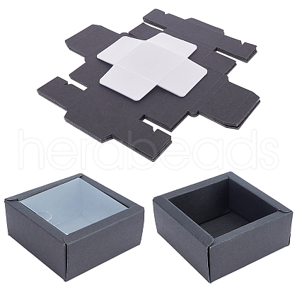 Kraft Paper Cardboard Jewelry Boxes CON-FH0001-32C-1