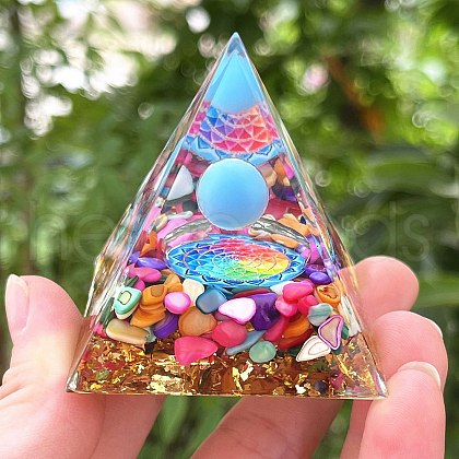 Orgonite Pyramid Resin Energy Generators PW-WG7389F-01-1