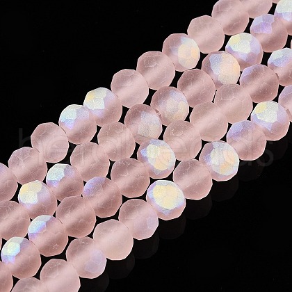 Transparent Glass Beads Strands X-EGLA-A044-T6mm-MB22-1