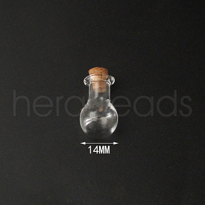Mini High Borosilicate Glass Bottle Bead Containers BOTT-PW0001-261K-1