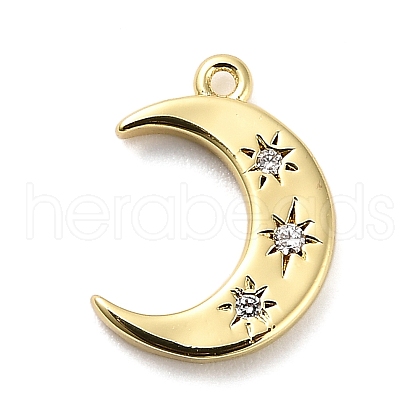 Brass Micro Pave Cubic Zirconia Pendants KK-L229-028G-1