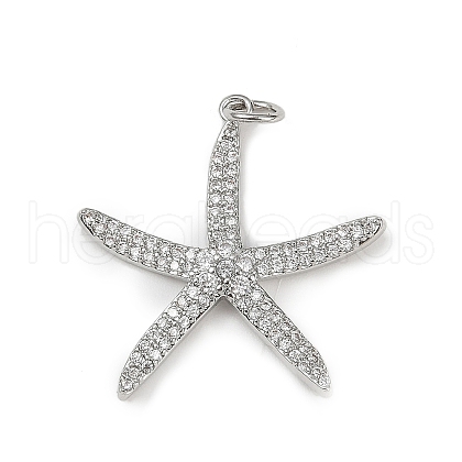Brass Micro Pave Cubic Zirconia Pendants KK-R230-02P-1