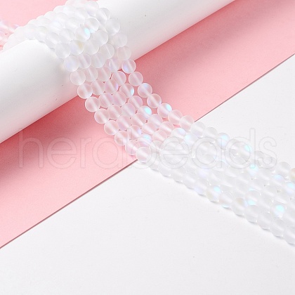 Synthetic Moonstone Beads Strands G-E573-01A-08-1