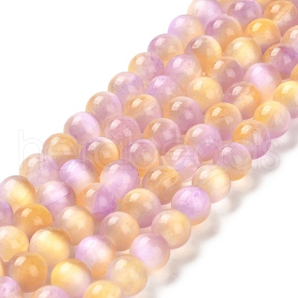 Natural Selenite Dyed Beads Strands G-P493-02I-1