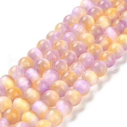 Natural Selenite Dyed Beads Strands G-P493-02I-1