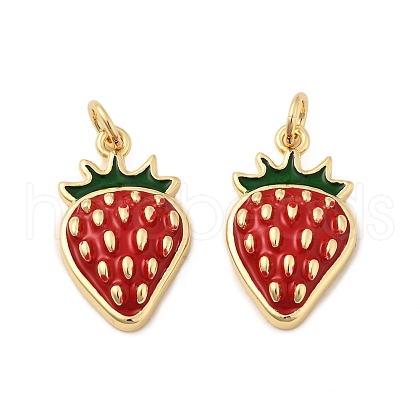 Brass Enamel Pendants KK-L237-029G-01-1