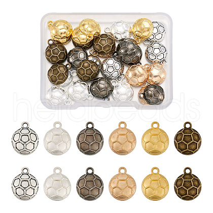 Cheriswelry 36Pcs 6 Colors Alloy Charms FIND-CW0001-19-1