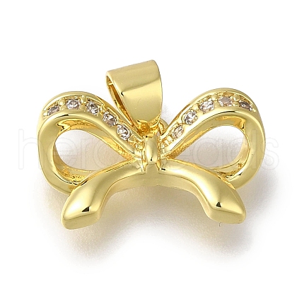 Rack Plating Brass Micro Pave Cubic Zirconia Charms KK-G500-14B-G-1