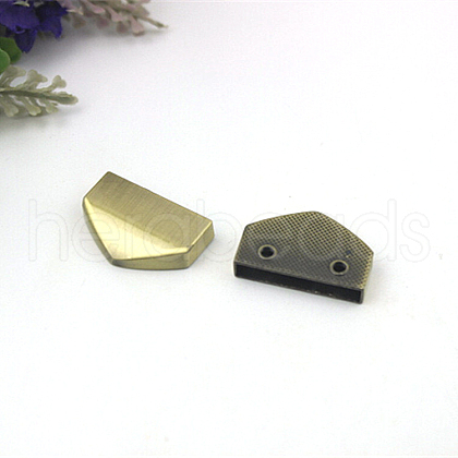 Alloy Bag Zipper Stopper PURS-PW0001-554AB-1