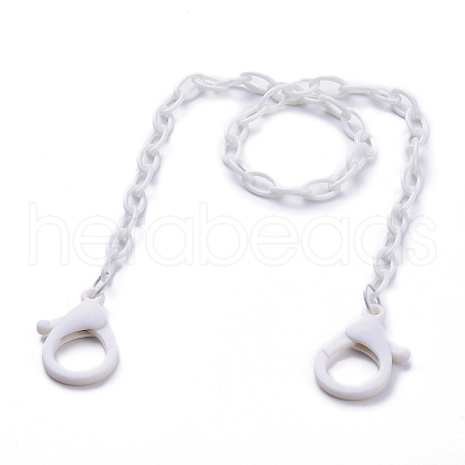 Personalized ABS Plastic Cable Chain Necklaces NJEW-JN03310-07-1