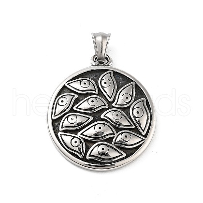 Retro 304 Stainless Steel Pendants STAS-I205-23AS-A-1