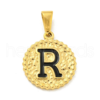 Ion Plating(IP) 304 Stainless Steel Enamel Pendants STAS-R231-19R-G-1