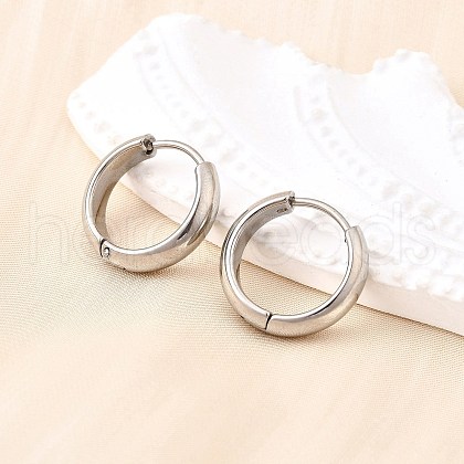 304 Stainless Steel Hoop Earrings EJEW-Z123-01B-P-1
