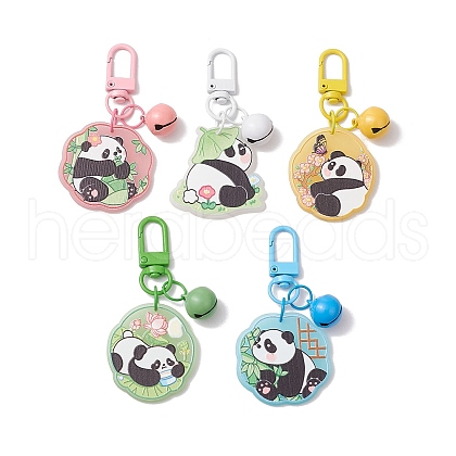 Panda Acrylic Pendant Decorations HJEW-JM02961-1