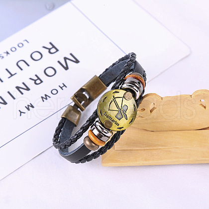 Imitation Leather Cord Triple Layer Multi-strand Bracelets WG0B1A2-11-1
