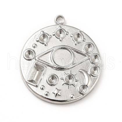 304 Stainless Steel Pendant Rhinestone Settings STAS-P312-16P-1