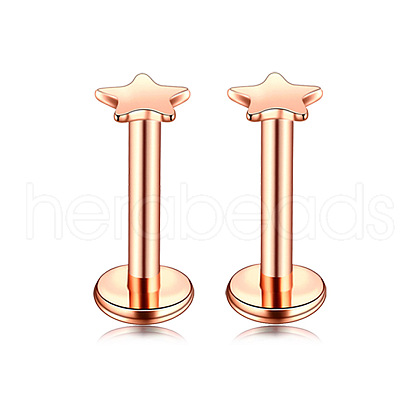 Star Stainless Steel Internally Threaded Labrets WG955BE-11-1