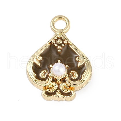 Rack Plating Alloy Enamel Pendants PALLOY-P309-06G-01-1