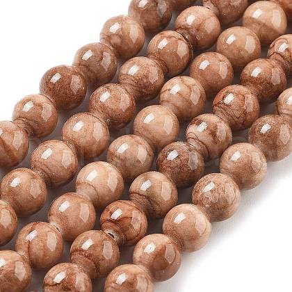 Natural Persian Jade Beads Strands X-G-A255-A02-02E-1