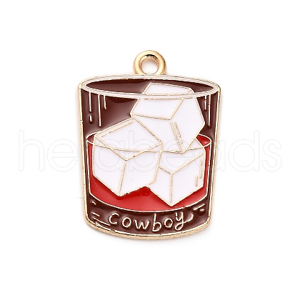 Western Cowboy Theme Alloy Enamel Pendants FIND-V001-04G-07-1