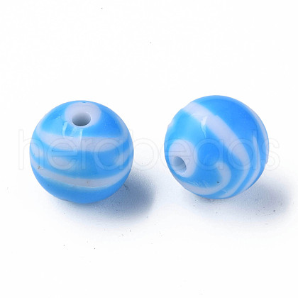 Opaque Striped Acrylic Beads MACR-S373-27B-09-1