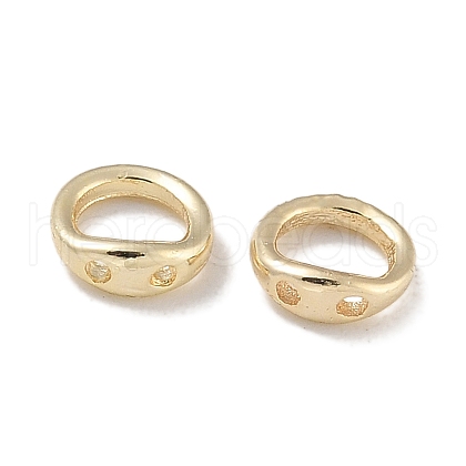 Brass Ring Charm Connectors KK-P284-06G-02-1
