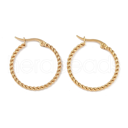 PVD Vacuum Plating 201 Stainless Steel Hoop Earrings EJEW-I309-60A-G-1