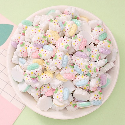 Opaque Resin Imitation Food Cabochons X1-RESI-K027-28-1