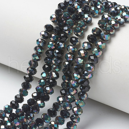 Electroplate Glass Beads Strands EGLA-A034-T4mm-J12-1