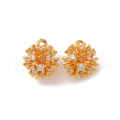 Brass Micro Pave Cubic Zirconia Pendants KK-K382-50G-1