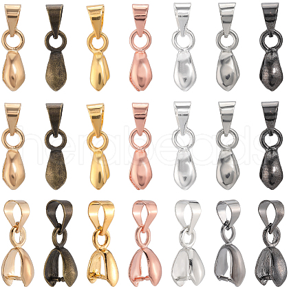 SUNNYCLUE 140Pcs 7 Colors Alloy Ice Pick Pinch Bails for Pendant Making FIND-SC0010-38A-1