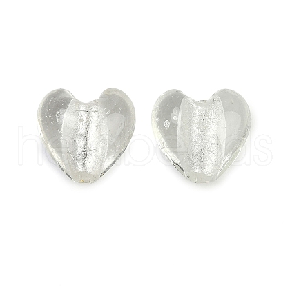 Handmade Silver Foil Lampwork Glass Beads LAMP-Q005-06G-1