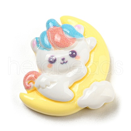 Opaque Resin Cabochons RESI-Q220-02F-1