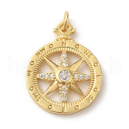 Rack Plating Brass Micro Pave Cubic Zirconia Pendants KK-A190-11G-1